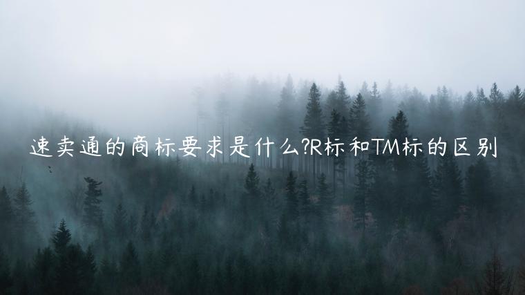 速賣通的商標要求是什么?R標和TM標的區(qū)別